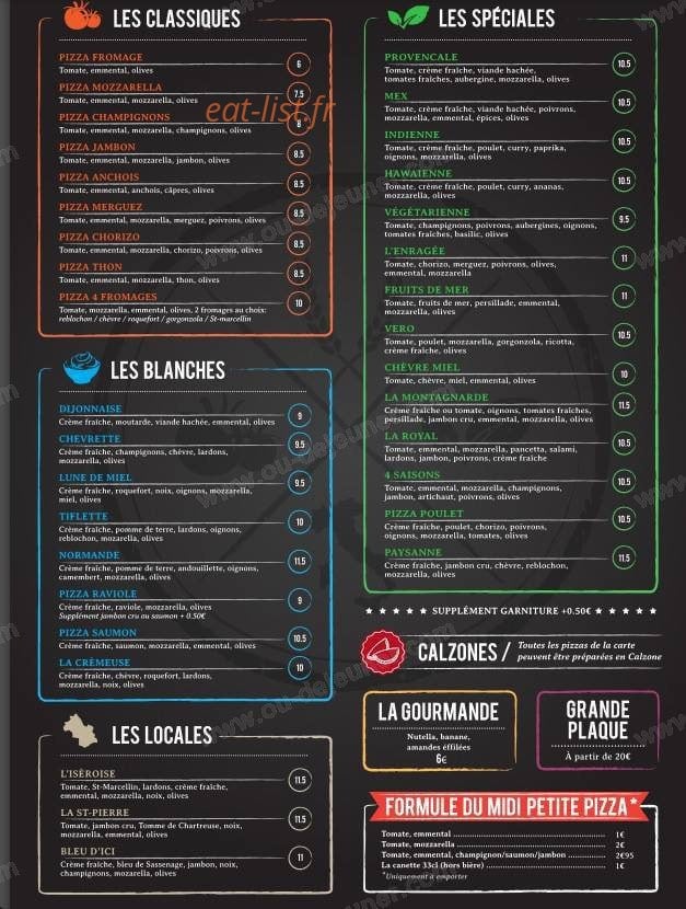 Celesta pizza — carte page 2