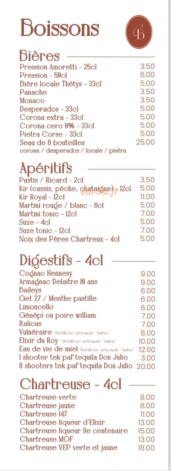 Chez Baptiste — carte page 4