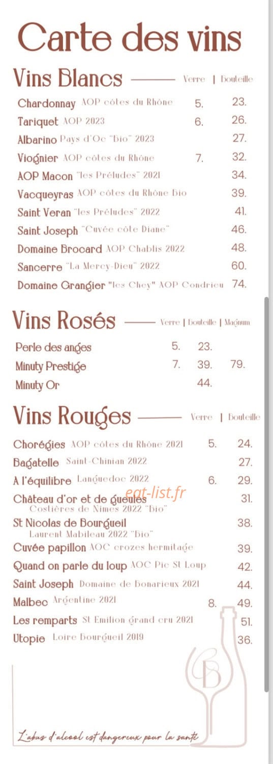 Chez Baptiste — carte page 7