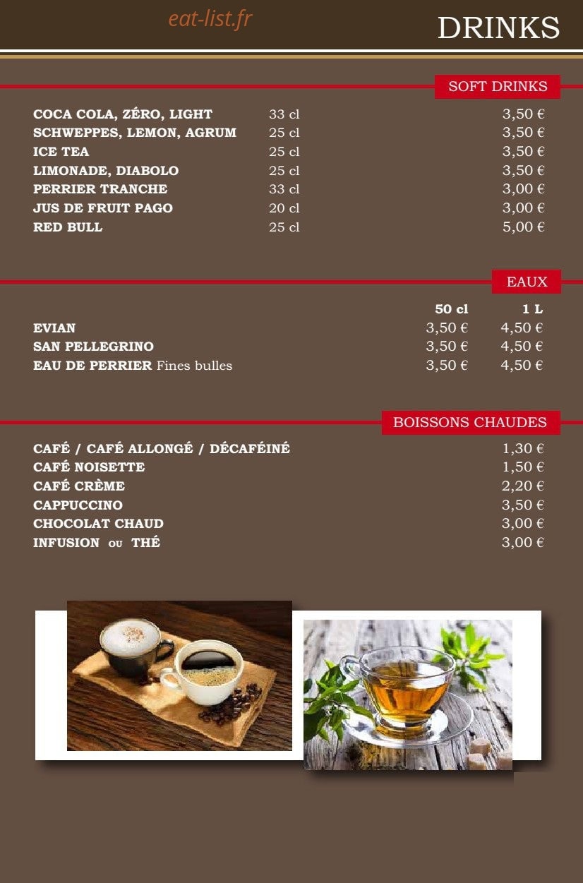 Hyde park Public House — carte page 18