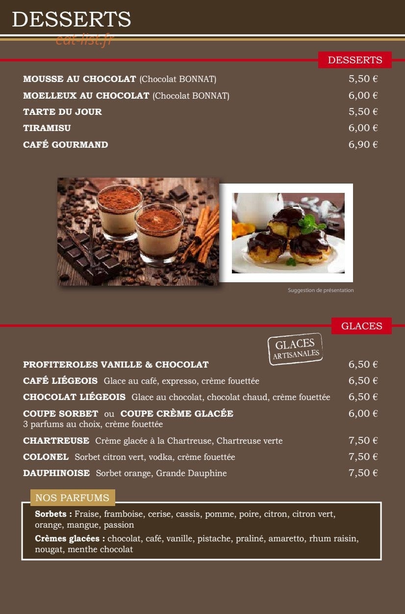 Hyde park Public House — carte page 17