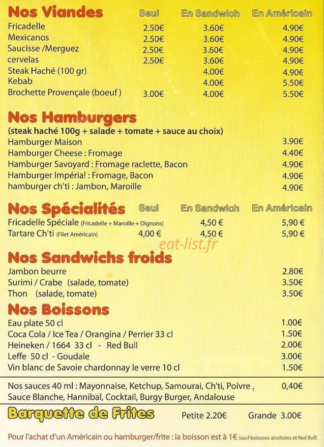 La Frite du Nord au Sud — carte page 2
