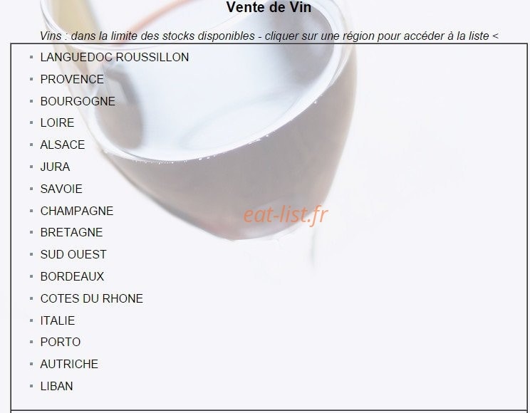 Les Délices du Sommelier — carte page 2