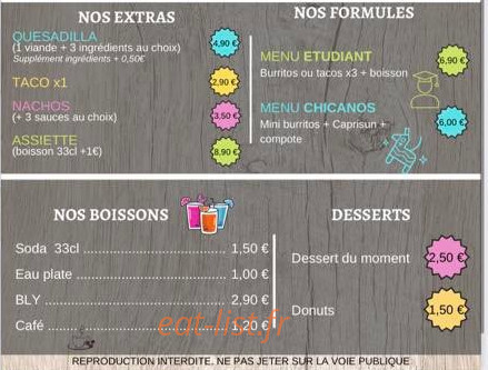 Los Burritos Hermanos — carte page 2