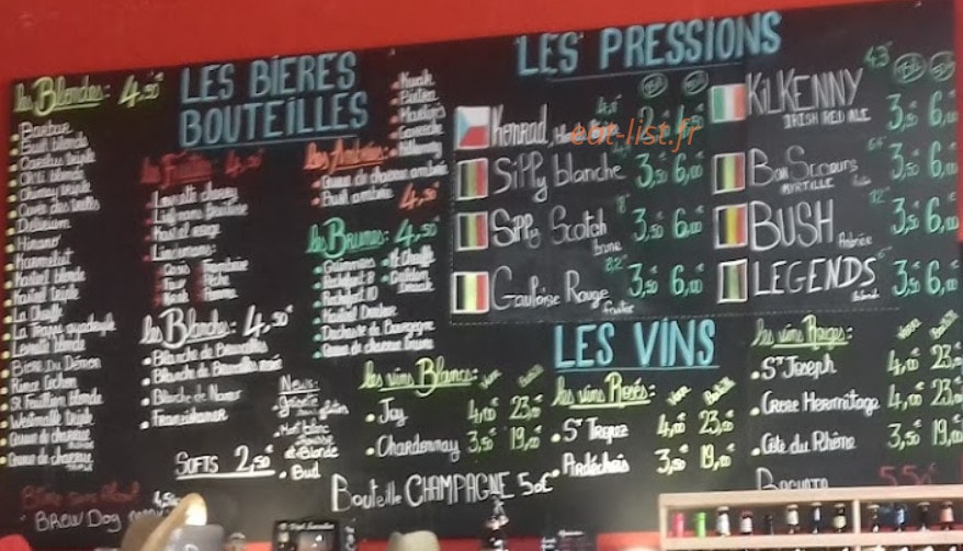 My Beers — carte page 1