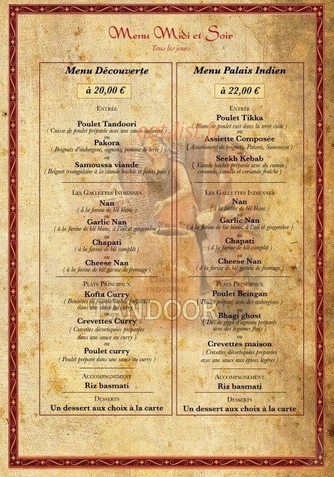Palais Indien — carte page 11