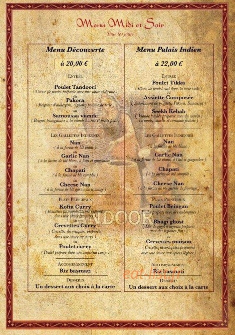 Palais Indien — carte page 10