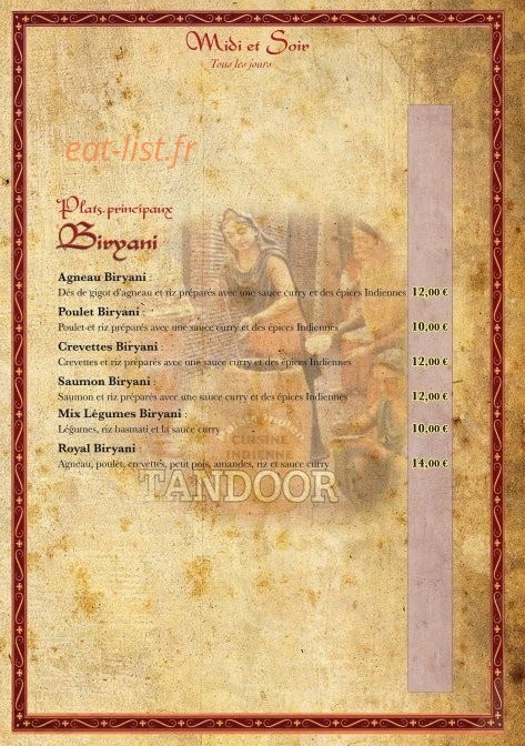 Palais Indien — carte page 6