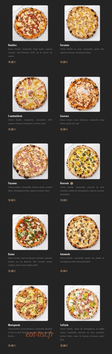 Pizza Cosy — carte page 2