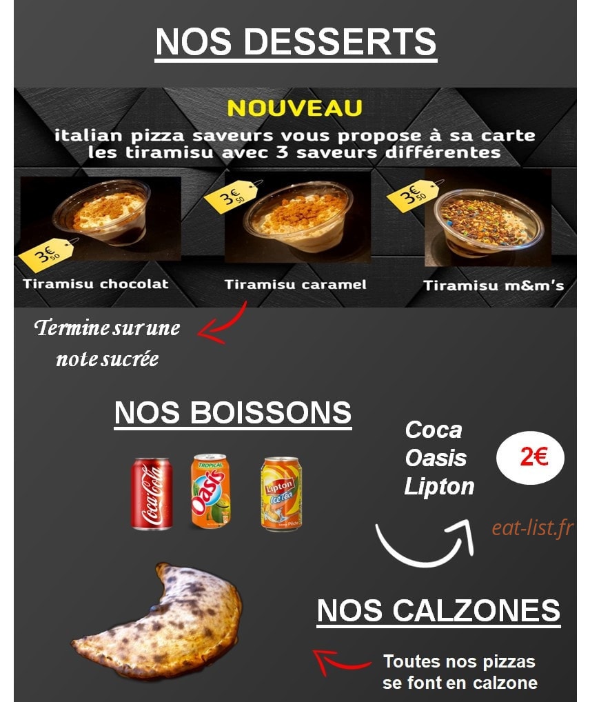Italian pizza saveurs — carte page 4