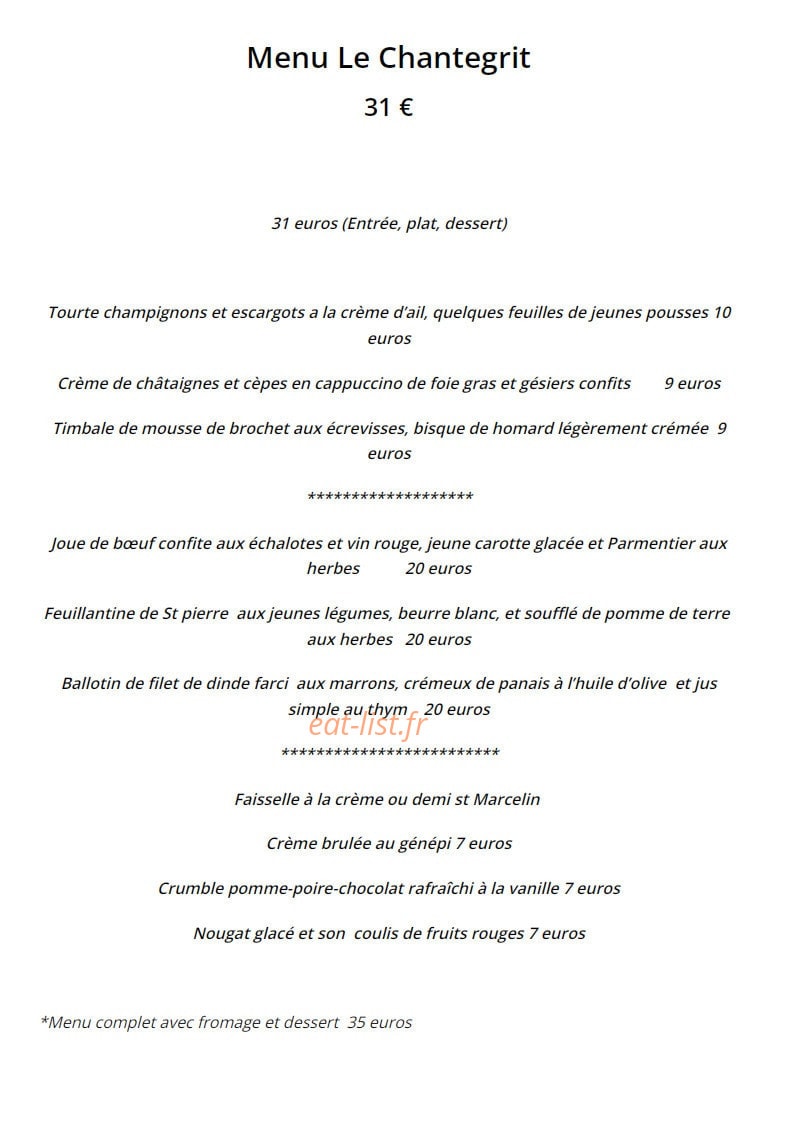 Le Chantegrit — carte page 1