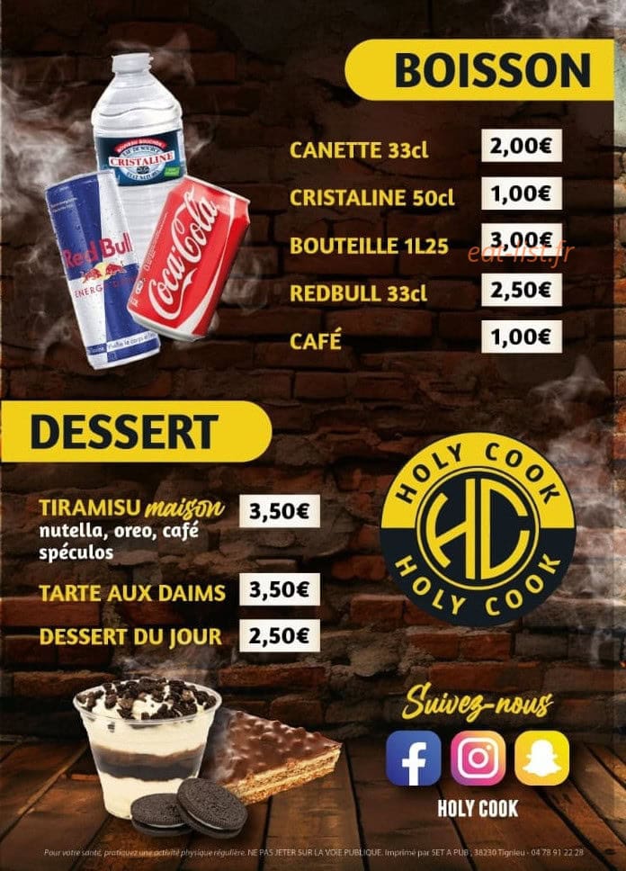 Holy Cook — carte page 6