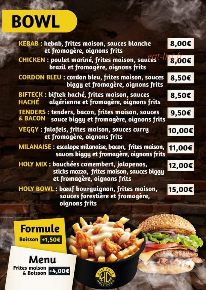 Holy Cook — carte page 3