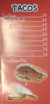 Le tacos king — carte page 3