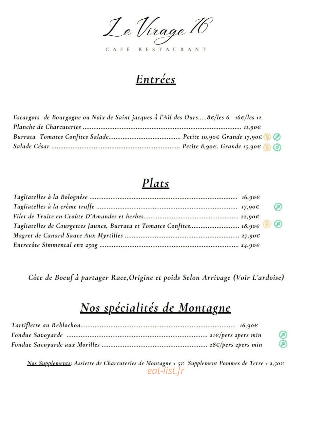 Le virage 16 — carte page 1