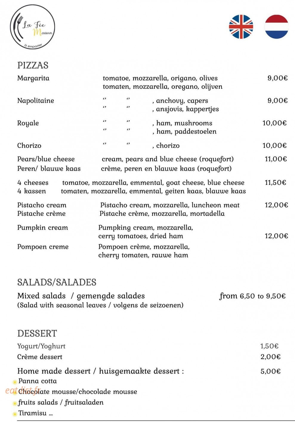 La Fée Maison — carte page 2