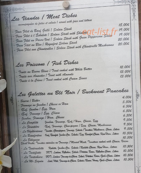 Le Grain de Sel — carte page 1