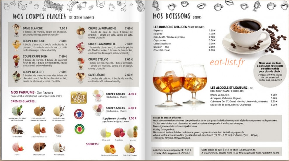 Restaurant La Romanche — carte page 5