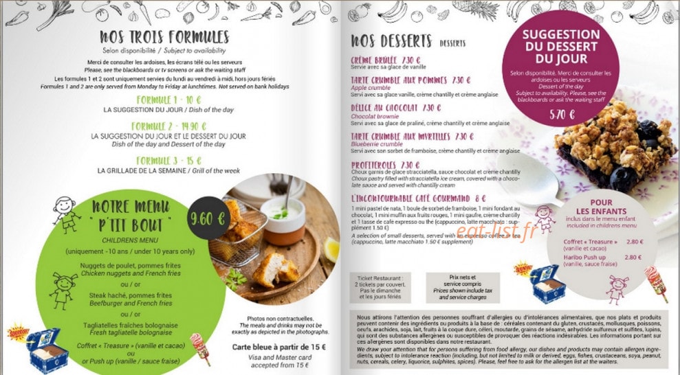 Restaurant La Romanche — carte page 4