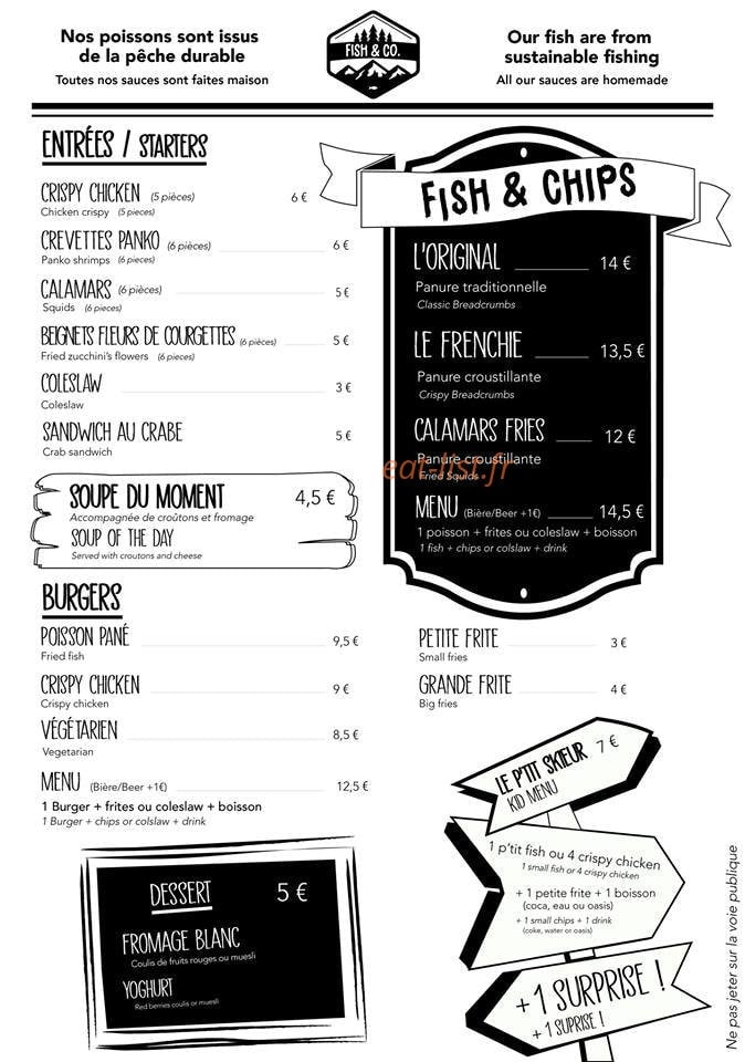 Fish & Co — carte page 2