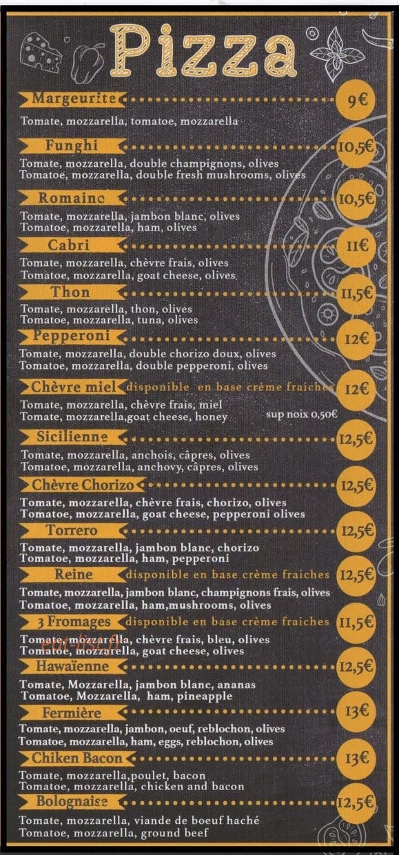Le Châlet à Pizza — carte page 4