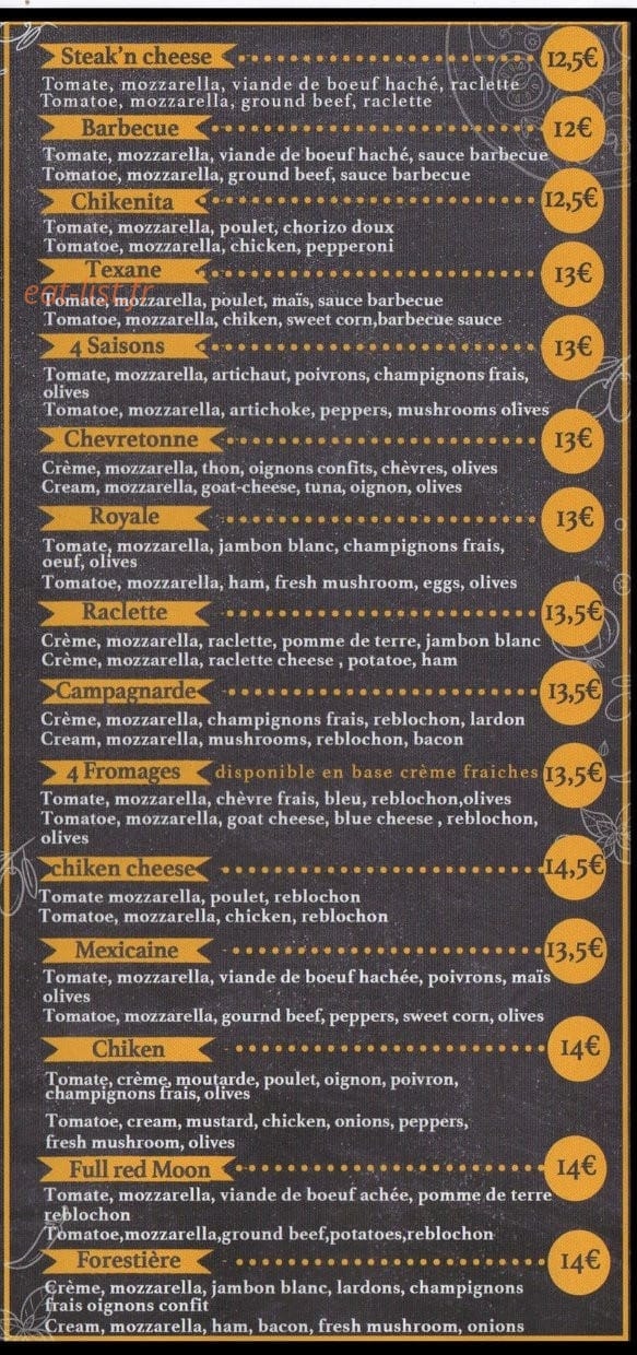 Le Châlet à Pizza — carte page 5