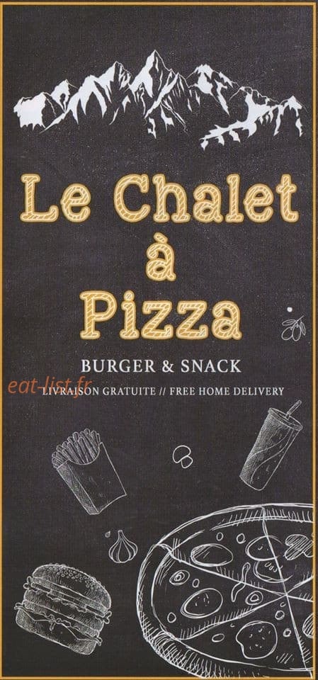 Le Châlet à Pizza — carte page 1