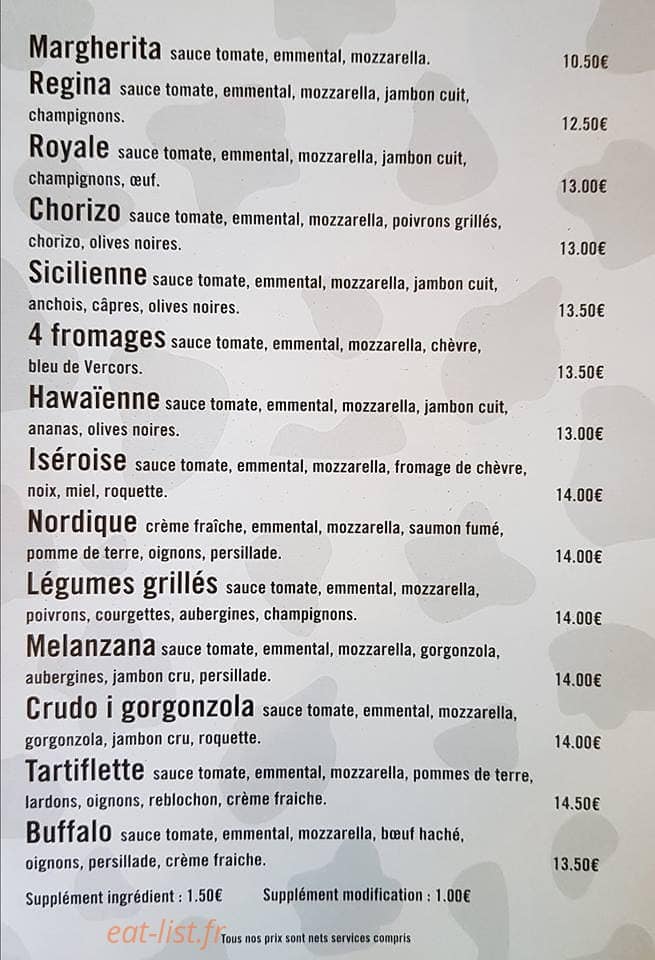 Le Grain de Sel — carte page 1