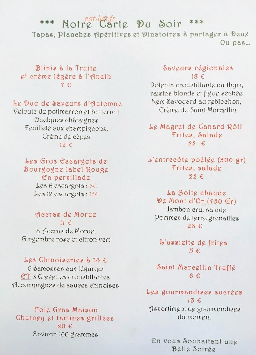 La Guinguette du Fort — carte page 3