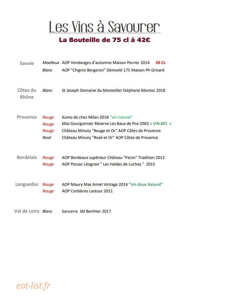 La Guinguette — carte page 5