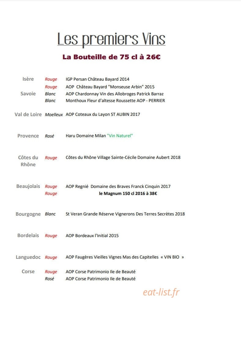 La Guinguette — carte page 3