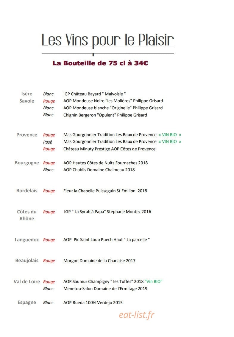 La Guinguette — carte page 4