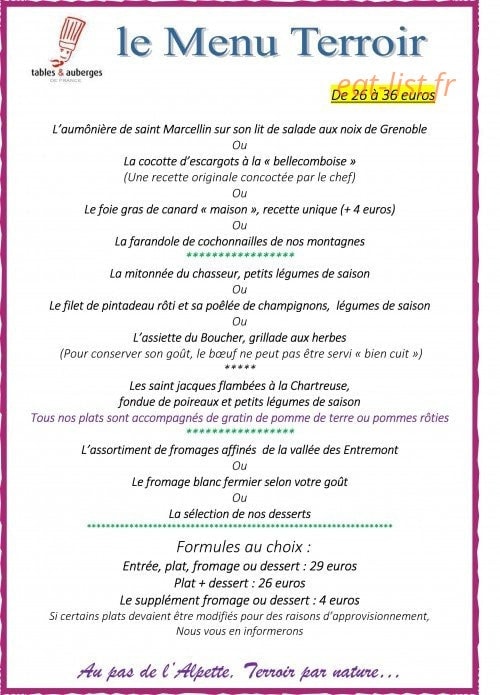 Au Pas de l'Alpette — carte page 1