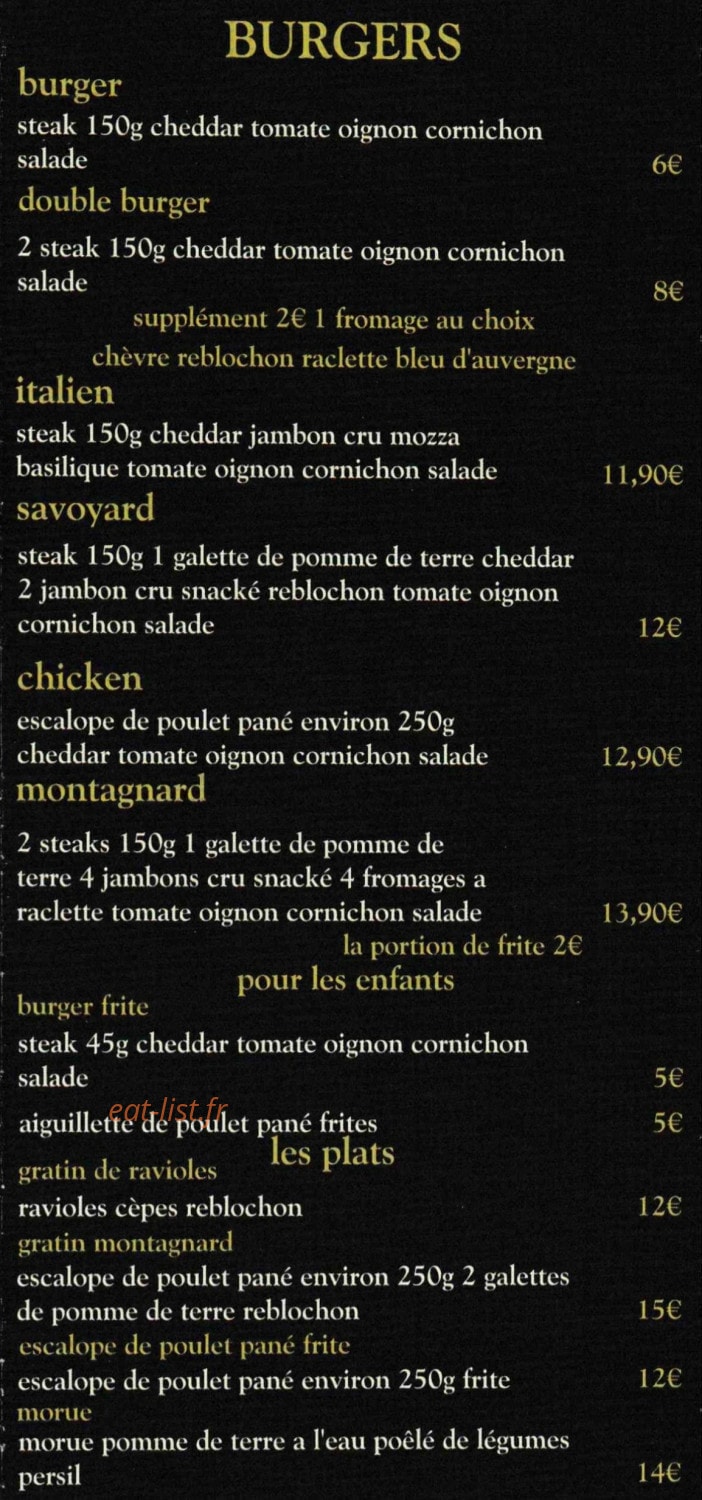Chez Fridel — carte page 3