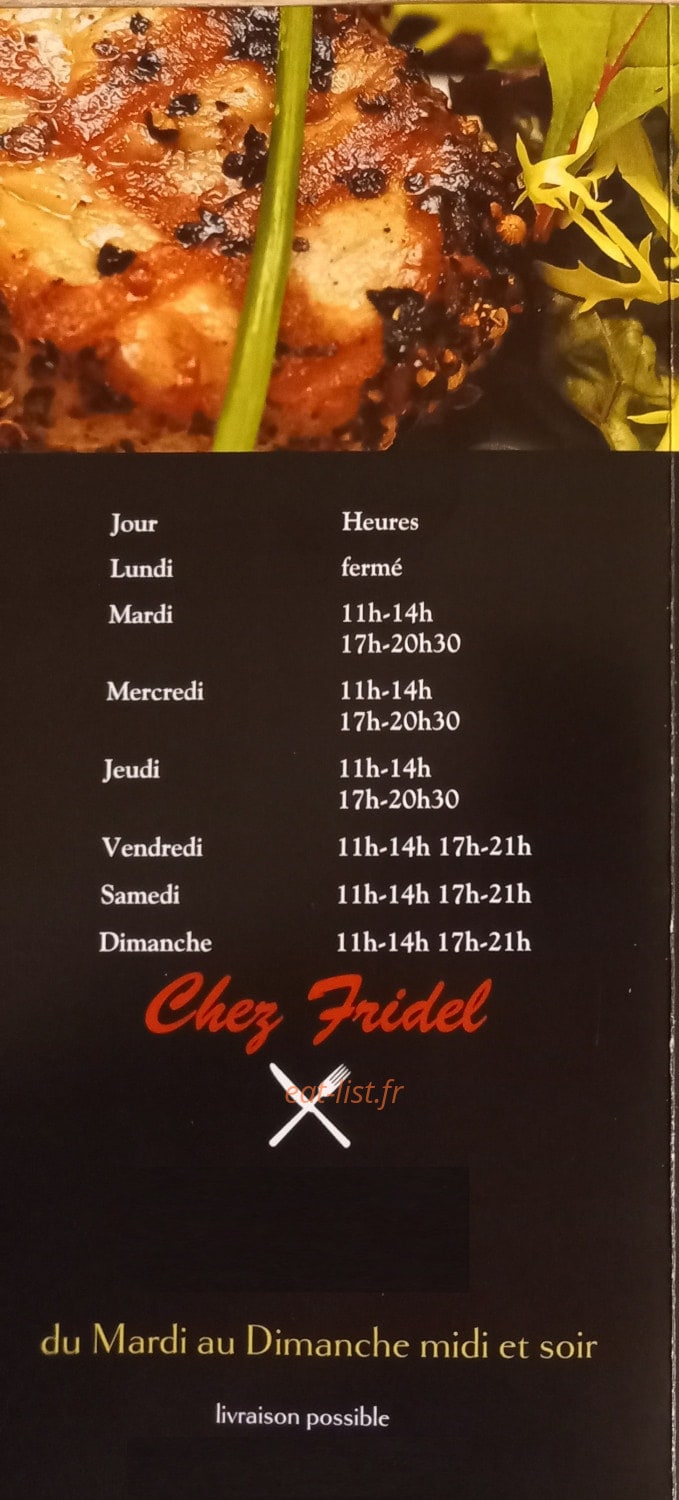 Chez Fridel — carte page 4