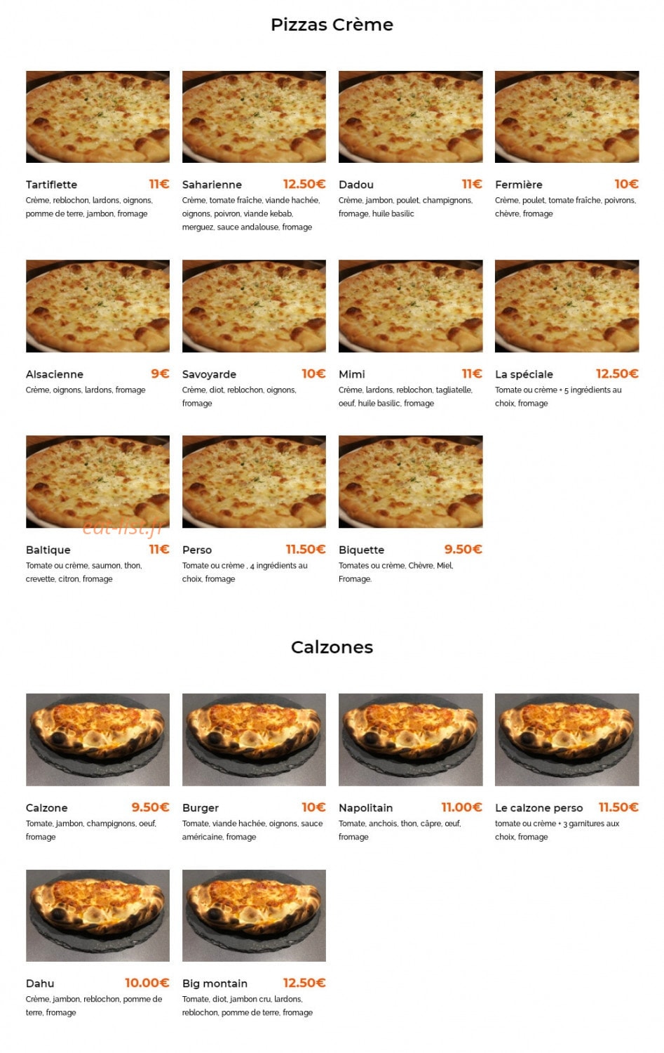 Chez Mimi — carte page 3