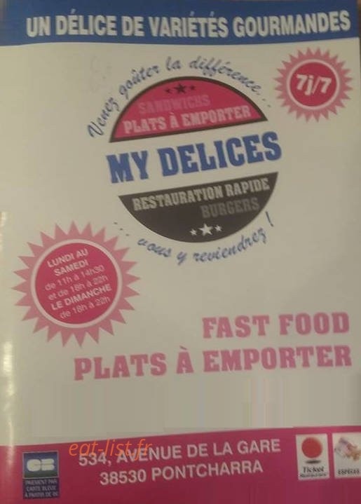 My Délices — carte page 1