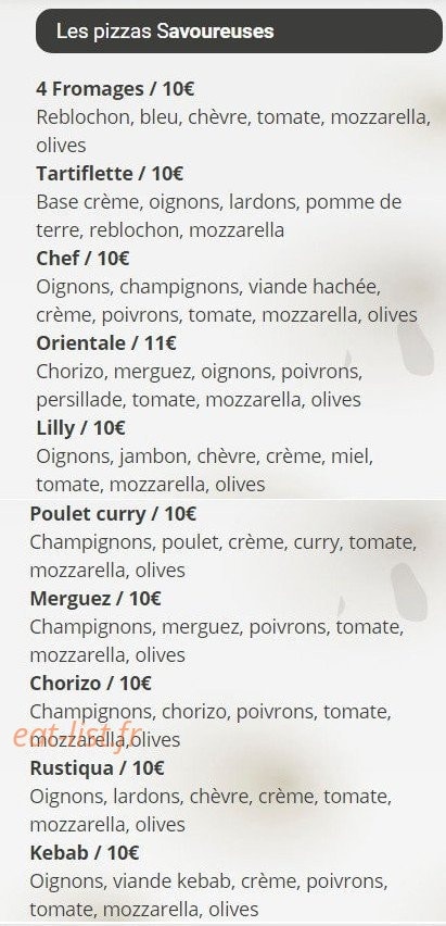 Pizza Jenini — carte page 5