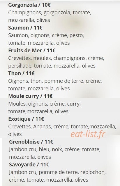 Pizza Jenini — carte page 6