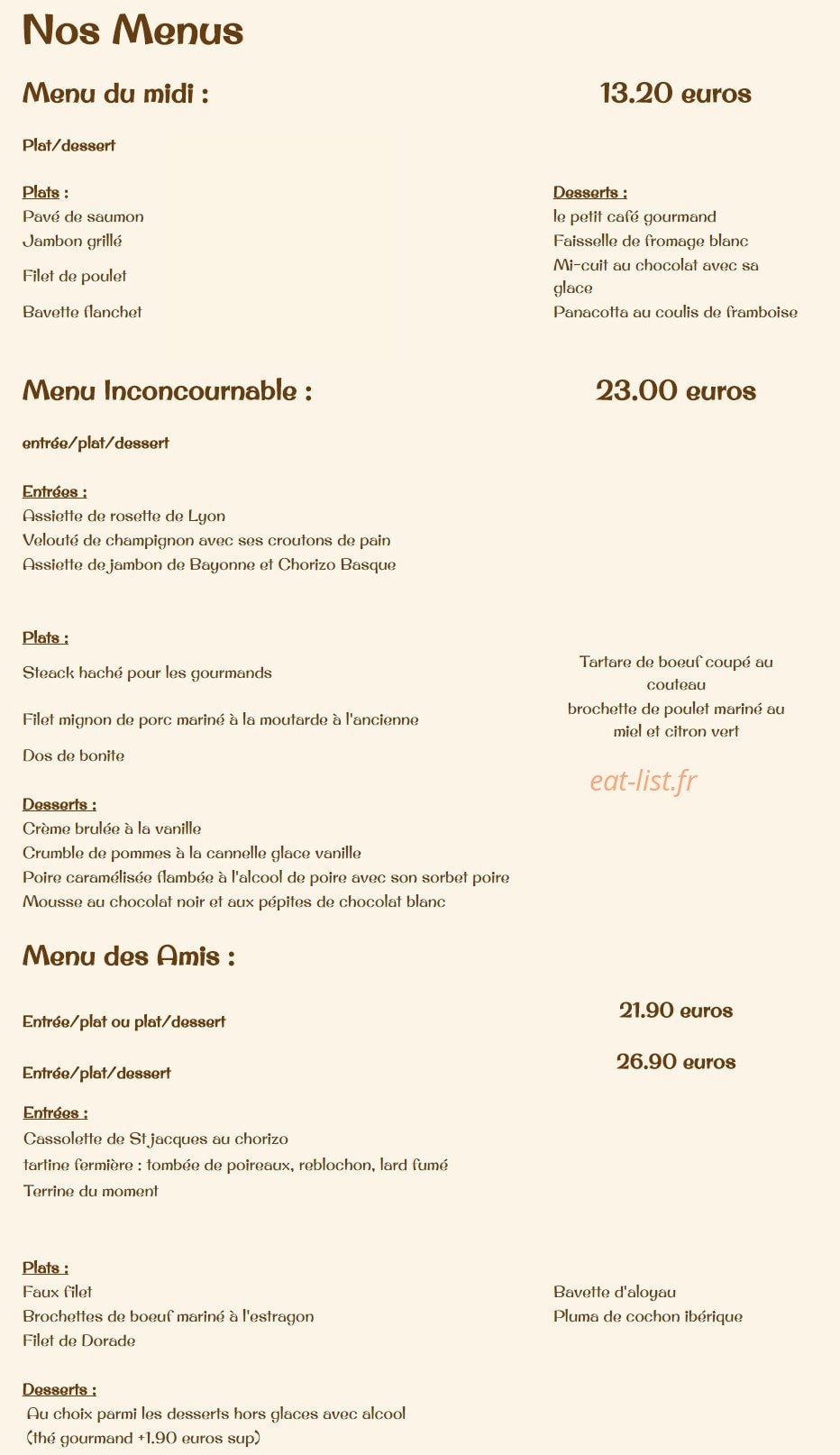 L'incontournable — carte page 5