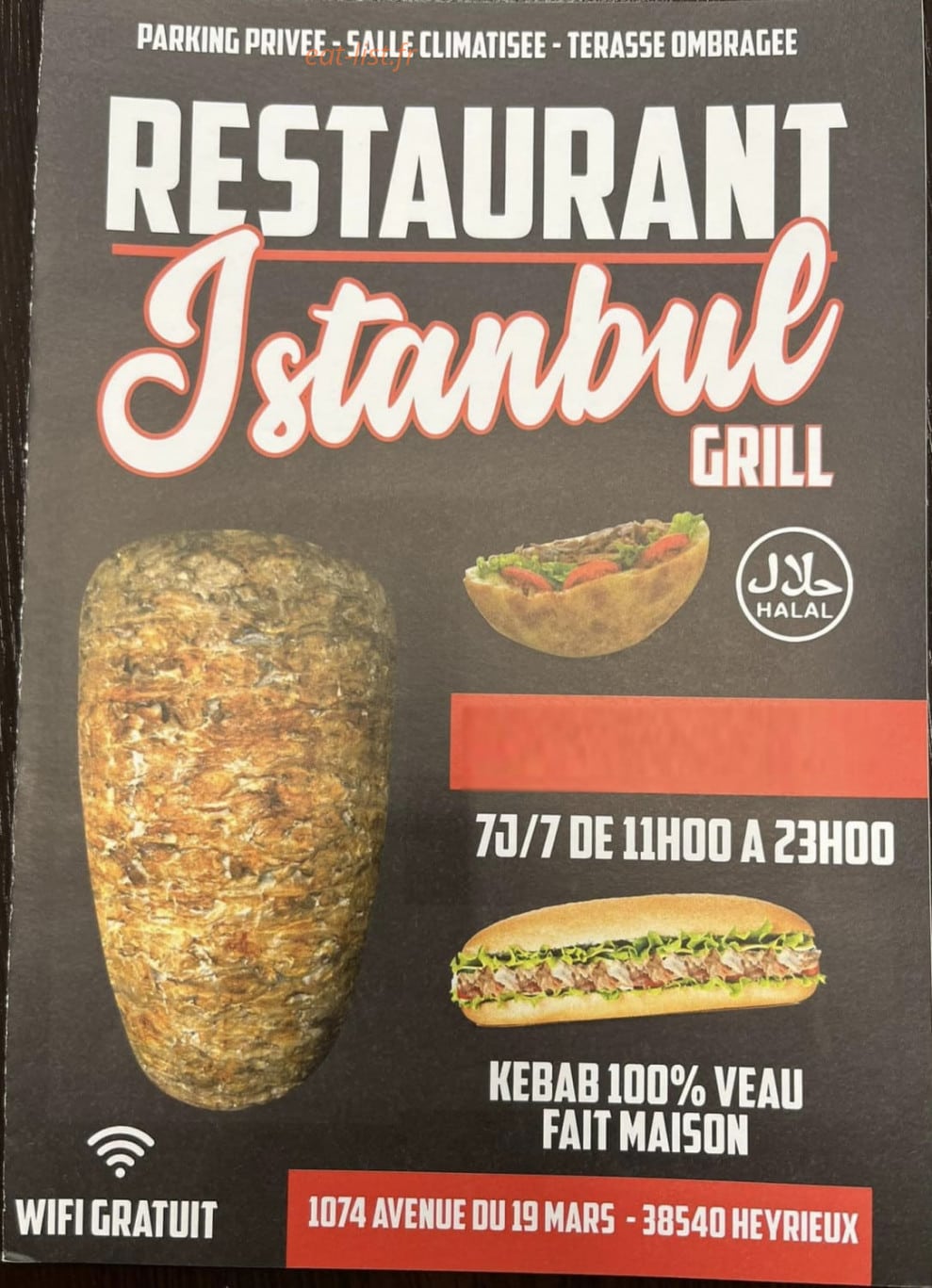 Restaurant Istanbul — carte page 1