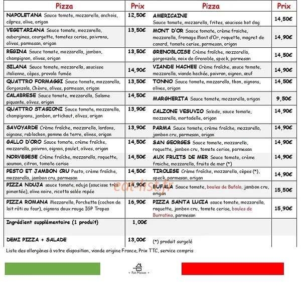 Osteria La Bufala — carte page 5