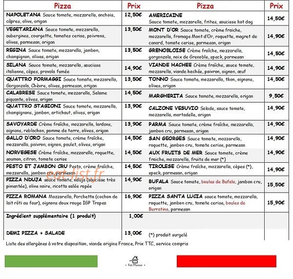 Osteria La Bufala — carte page 4