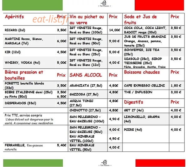 Osteria La Bufala — carte page 6