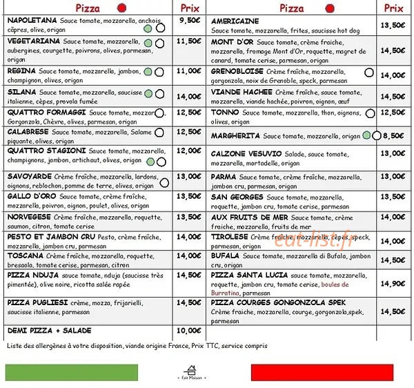 Osteria La Bufala — carte page 7