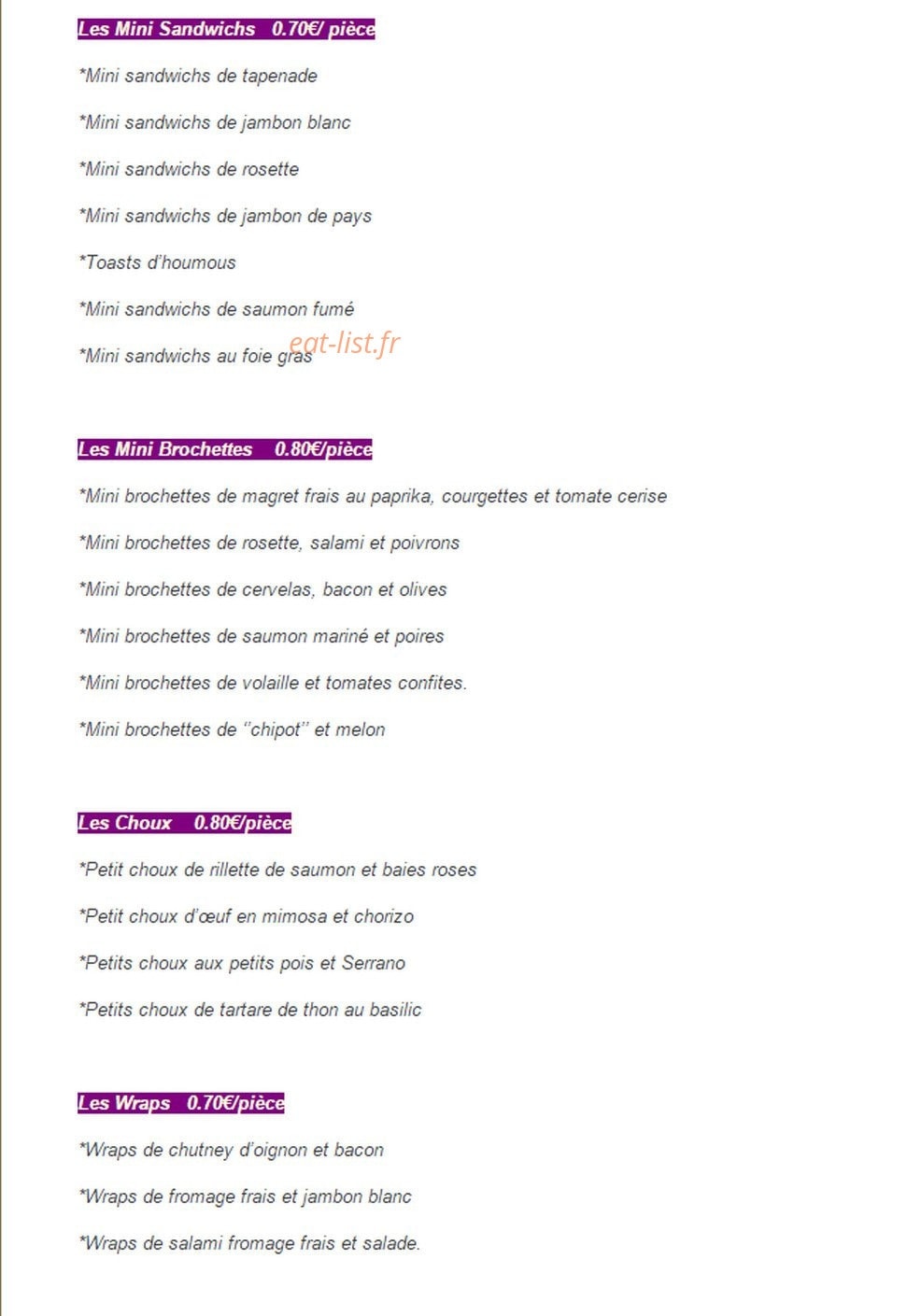 4M Prestations-traiteur — carte page 3