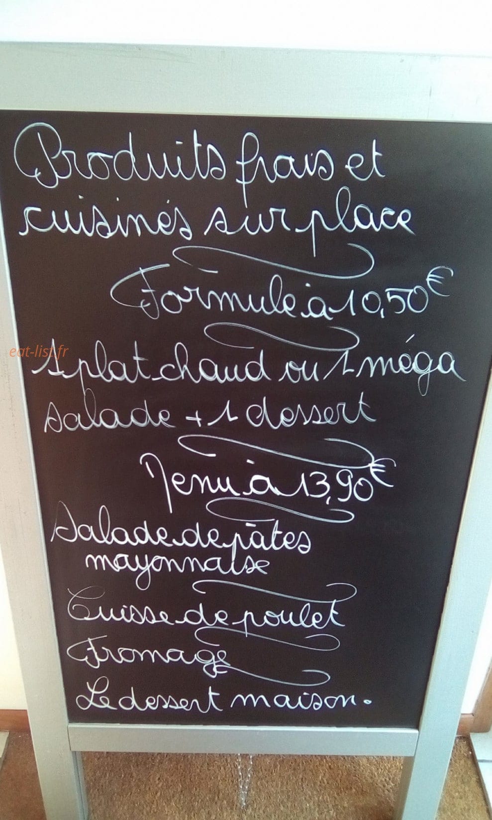 Le Bistrot d'Arielle — carte page 1
