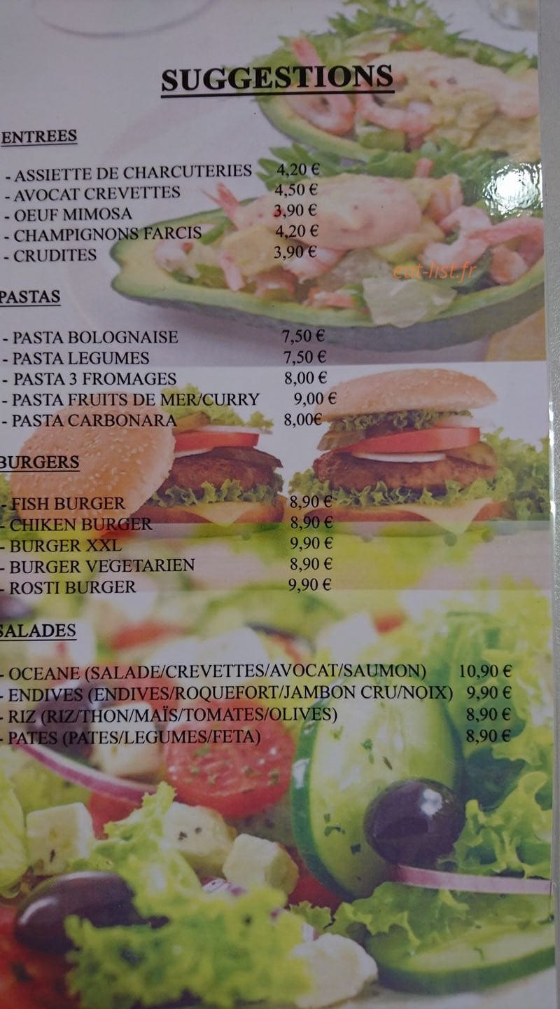 Le bistrot du marché — carte page 1