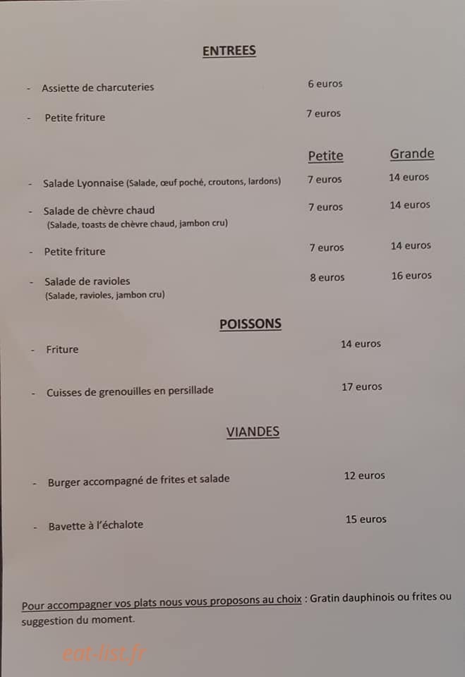 Au p'tit Sablonnais — carte page 2