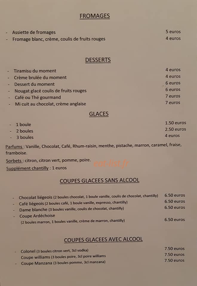 Au p'tit Sablonnais — carte page 6